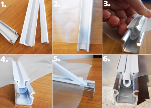 Poza cu Profil aluminiu pentru folie dubla GEO